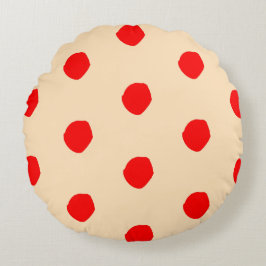 Spanska polka dots Round Pillow Rund Kudde