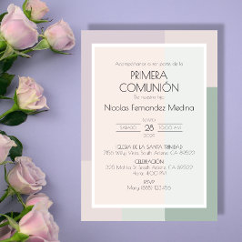 Spanska Primera Comunion Cute First Communion Inbjudningar