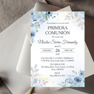 Spanska Primera Comunion Cute First Communion Inbjudningar