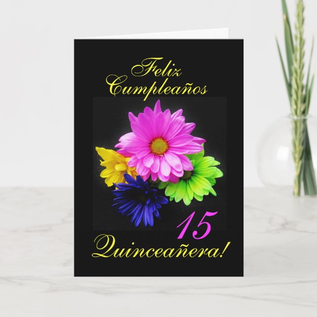 Spanska: Quinceanera 15 y.o B-day Inbjudan (Framsida)