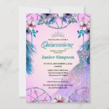 Spanska Quinceañera-ludder Dream catcher rosa Inv