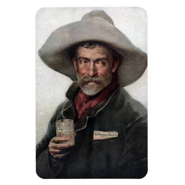 Spanska Ranchero Cowboy i Gammala västern Saloon Magnet (Vertikal)