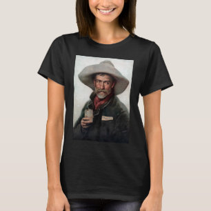 Spanska Ranchero Cowboy i Gammala västern Saloon T Shirt