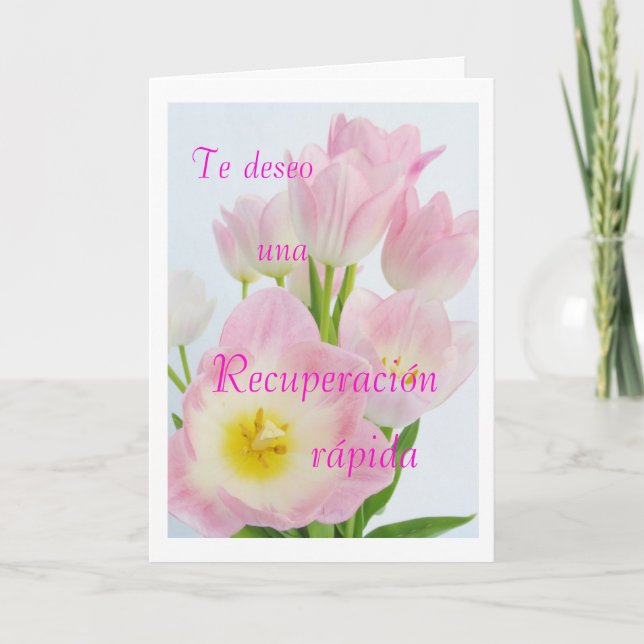 Spanska: Recuperación / Get well Kort (Framsida)