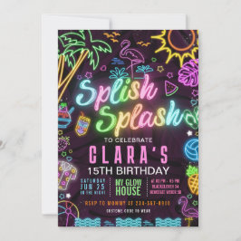 Spanska redigerbar inbjudan till Stänk Party 15:e 