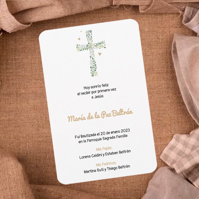 Spanska Religiösan Baptism & Bautizo Estampa Meddelande (Skapare uppladdad)