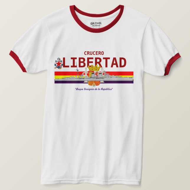 Spanska republiken Cruiser ’LIBERTAD’ T Shirt (Design framsida)