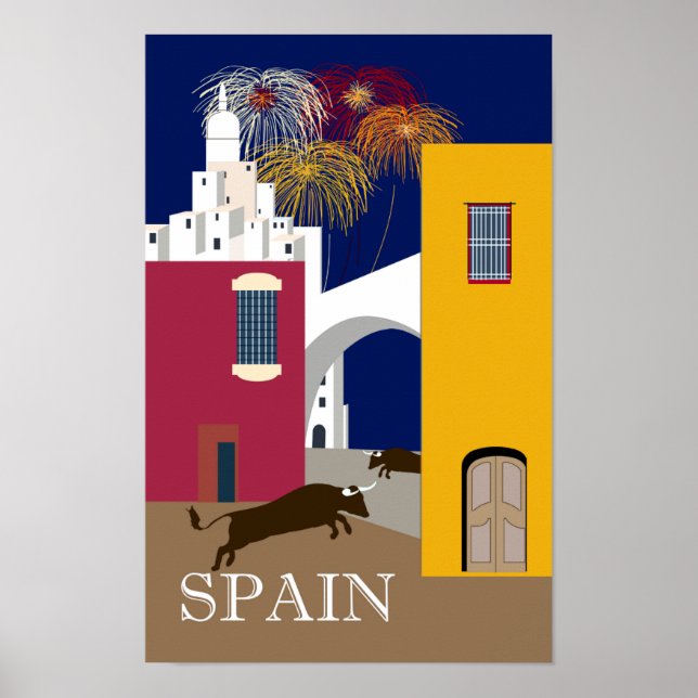 Spanska reseaffisch poster (Framsidan)