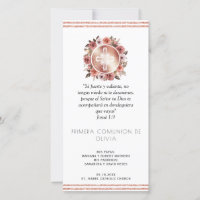 Spanska, Ro Guld First Communion Bookmark Favor