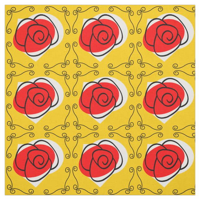 Spanska Ro-hörn, små utskrifter Tyg (Provkarta)