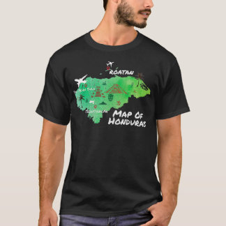 Spanska roatan Catracho Gift Proud Honduran Karta T Shirt