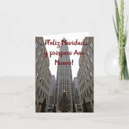 Spanska Rockefeller Plaza julgranen Helgkort
