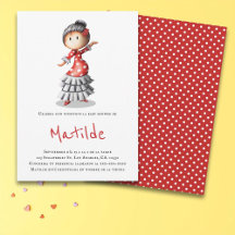 Spanska Sevillana Flamenco Dancer Baby Shower