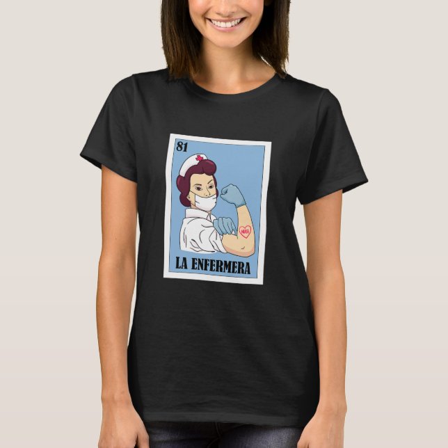 Spanska sjuksköterskelateriet Mexican Bingo La T Shirt (Framsida)