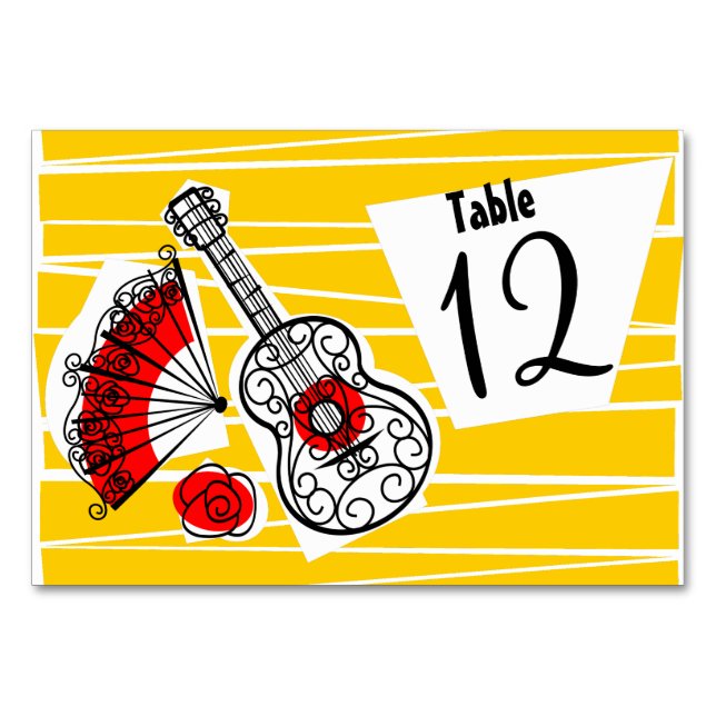 Spanska Souvenirgruppen bord-kortslandskap Bordsnummer (Framsidan)