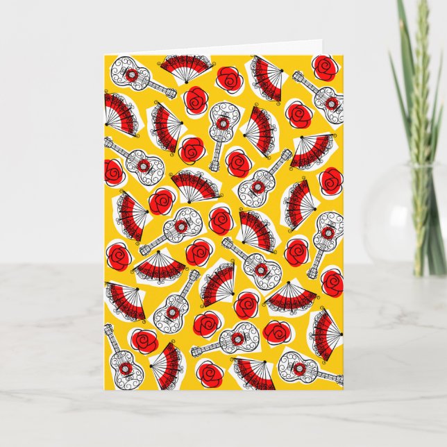 Spanska Souvenirs Multi lodrät hälsning kort (Framsida)