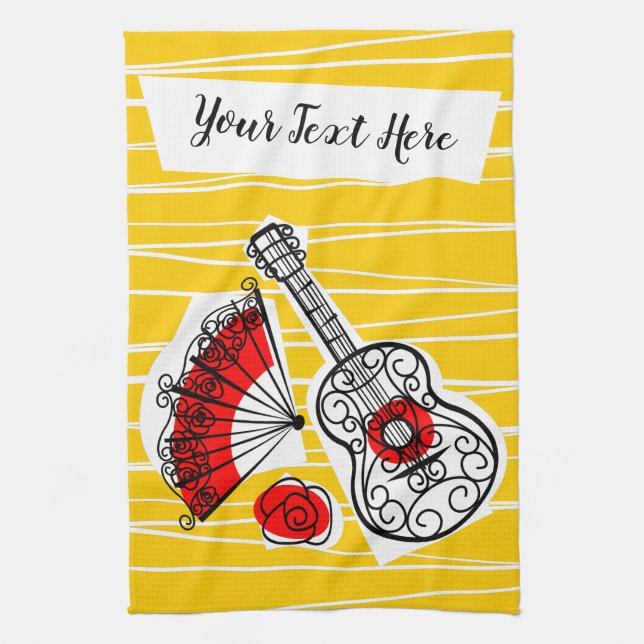 Spanska Souvenirs Texthandduk Kökshandduk (Vertikal)