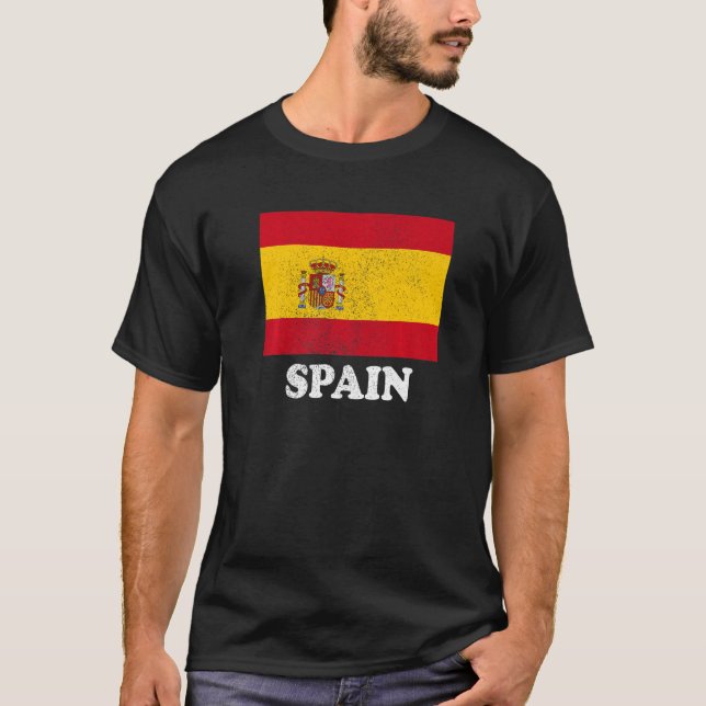 Spanska Spanien-Flagga Pride Spanska Flagga T Shirt (Framsida)
