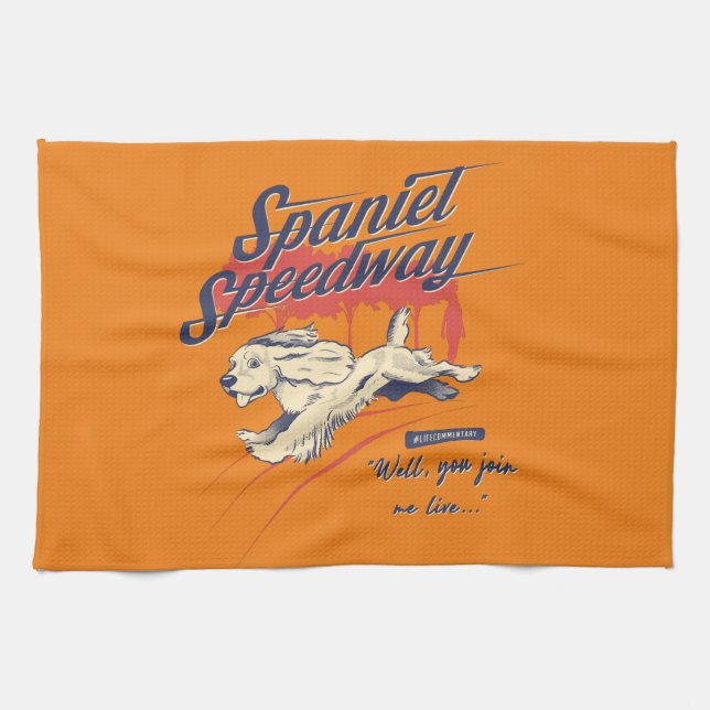 Spanska Speedway #LifeCommentary Kökshandduk (Horisontell)
