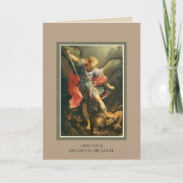 Spanska St. Michael the Archangel Prayer Kort
