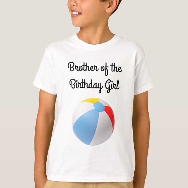 Spanska Stänk Bassäng Birthday Brother T-Shirt (Framsida)