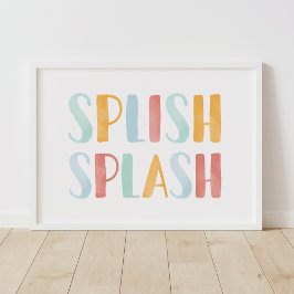 Spanska Stänk Colorful Kid Bathroom Decor Poster
