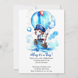 Spanska Stänk Joy: Nautical Theme Boy Baby Shower Inbjudningar