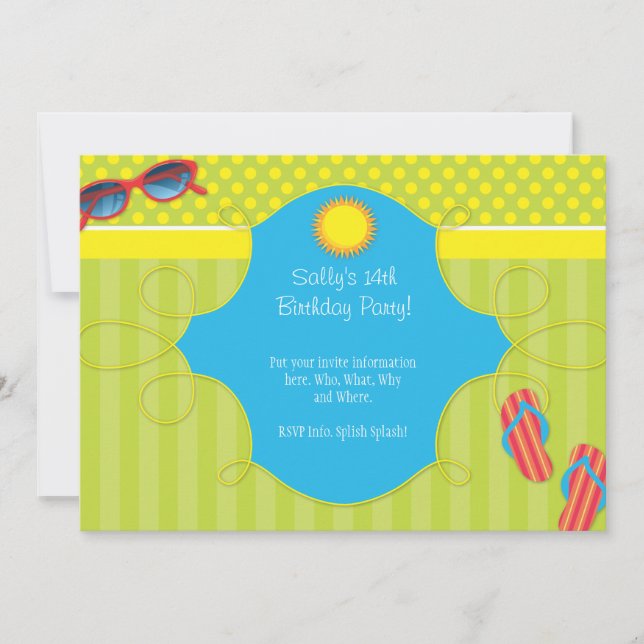 Spanska Stänk Party Inbjudningar (Framsida)