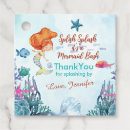 Spanska Stänk Sjöjungfru Bash Orange Girls Tack Gåvor Etiketter