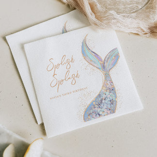 Spanska Stänk Sjöjungfru Birthday Pappersservett