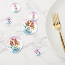 Spanska Stänk Sjöjungfru Plain Party Bord confetti