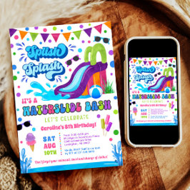Spanska Stänk Waterdiag Bash Girl Birthday Inbjudningar