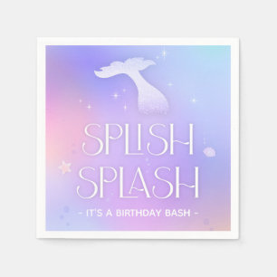 Spanska Stänk Whimsical Sparkly Sjöjungfru Birthda Pappersservett