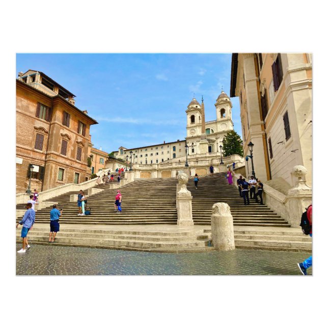 Spanska steg i Rom, Italien Fototryck (Framsidan)