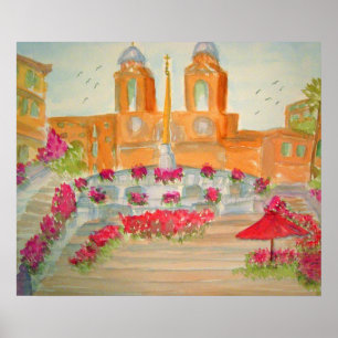 Spanska steg i Rom Poster