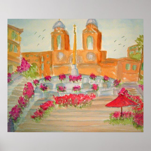 Spanska steg i Rom Poster (Framsidan)