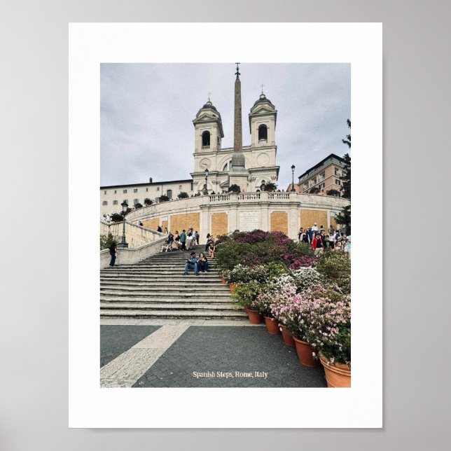 Spanska steg, Rom, Italien Design Photo Print Poster (Framsidan)