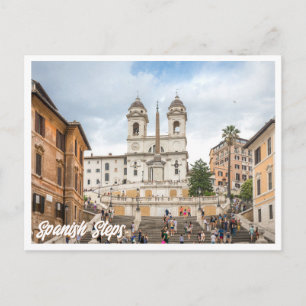 Spanska steg Roms Italien Fotovykort Vykort