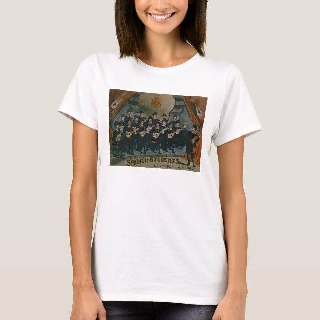 "Spanska Studenter, Universiteten i Madrid" (färg  Tee Shirt (Framsida)