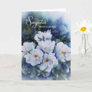 Spanska Sympatibrev Med Sympati Blå Blommor Kort