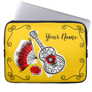 Spanska syvenirerna i hörnen Namn laptop sleeve