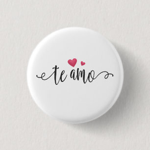 Spanska Te Amo I Kärlek PIN-knapp Knapp