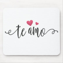Spanska Te Amo I Kärlek You Valentine | Mousepad