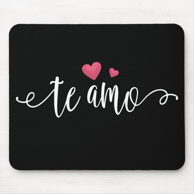 Spanska Te Amo I Kärlek You Valentine | Mousepad Musmatta (Framsidan)