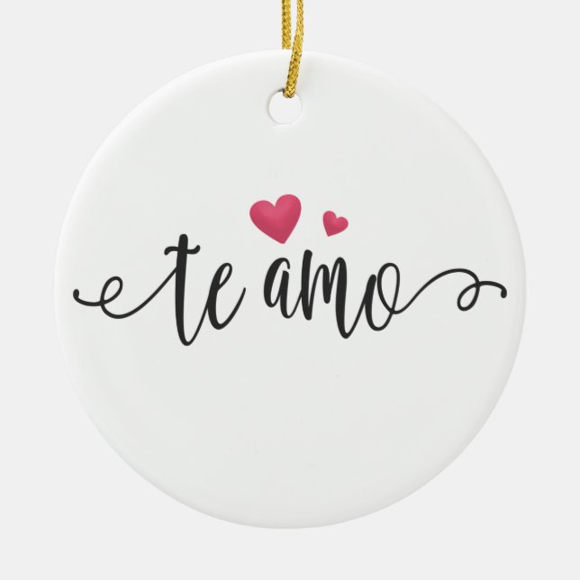 Spanska Te Amo I Kärlek You Valentine | Ornament (Framsidan)
