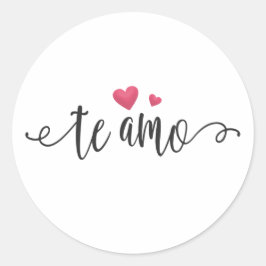 Spanska Te Amo I Kärlek You Valentine | Sticker Runt Klistermärke