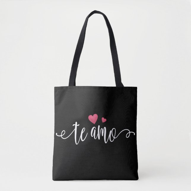 Spanska Te Amo I Kärlek You Valentine | Tote Bag Tygkasse (Framsida)
