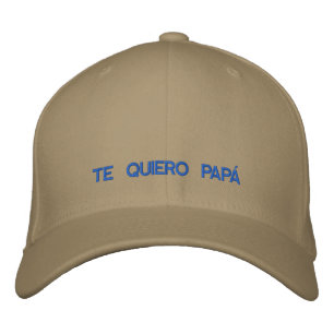 Spanska Te Quiero Pappa Embroiderat Sockel Broderad Keps
