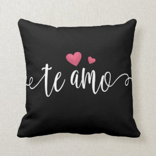Spanska TeAmo I Kärlek You Valentine Dekorativ ku Kudde