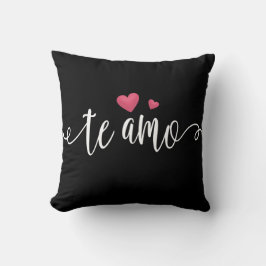 Spanska TeAmo I Kärlek You Valentine Dekorativ kud Kudde
